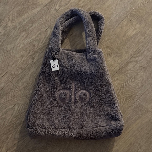 Alo Gray/purple Sherpa Tote Bag - Picture 2 of 2